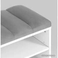 Тумба для обуви Stool Group Хольст vt-holst-904 (белый/велюр серый)