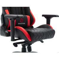 Игровое (геймерское) кресло Evolution Racer M (черный/красный)