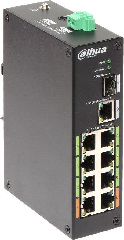 

Неуправляемый коммутатор Dahua DH-LR2110-8ET-120