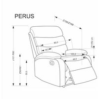 Реклайнер Halmar Perus (серый)