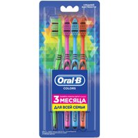 Набор зубных щеток Oral-B Colors средней жесткости (4 шт)