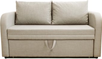 Диван Brioli Пино Т двухместный (рогожка, J1 кремовый)