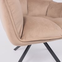 Интерьерное кресло AksHome Virginia (велюр, капучино HCJ-11/черный)