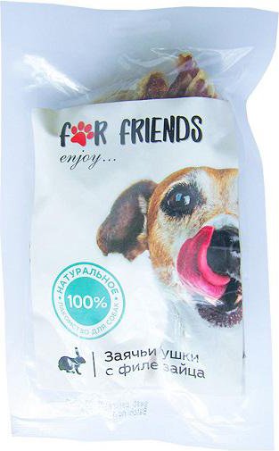 

Лакомство для собак For Friends Заячьи ушки с филе зайца 50 г