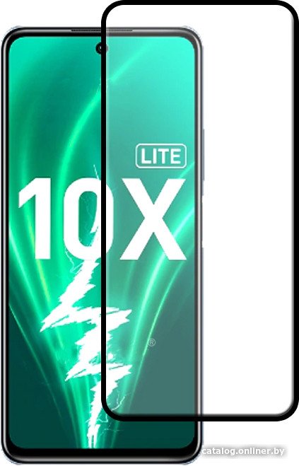 Защитное стекло Case Full Glue для Honor 10X Lite (черный глянец)