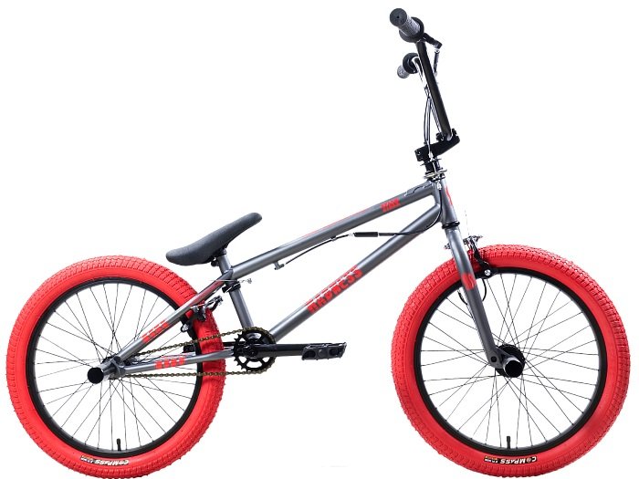 

Велосипед Stark Madness BMX 3 2025 (разобранный, темно-серый матовый/красный)