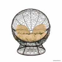 Кресло M-Group Апельсин 11520201 (коричневый ротанг/бежевая подушка)