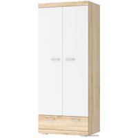 Шкаф распашной Памир Соната ШС-900 (дуб сонома/белый глянец)