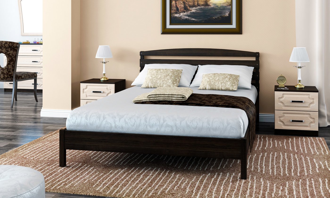 

Кровать Bravo Мебель Камелия-1 200x160 (венге, основание металл)