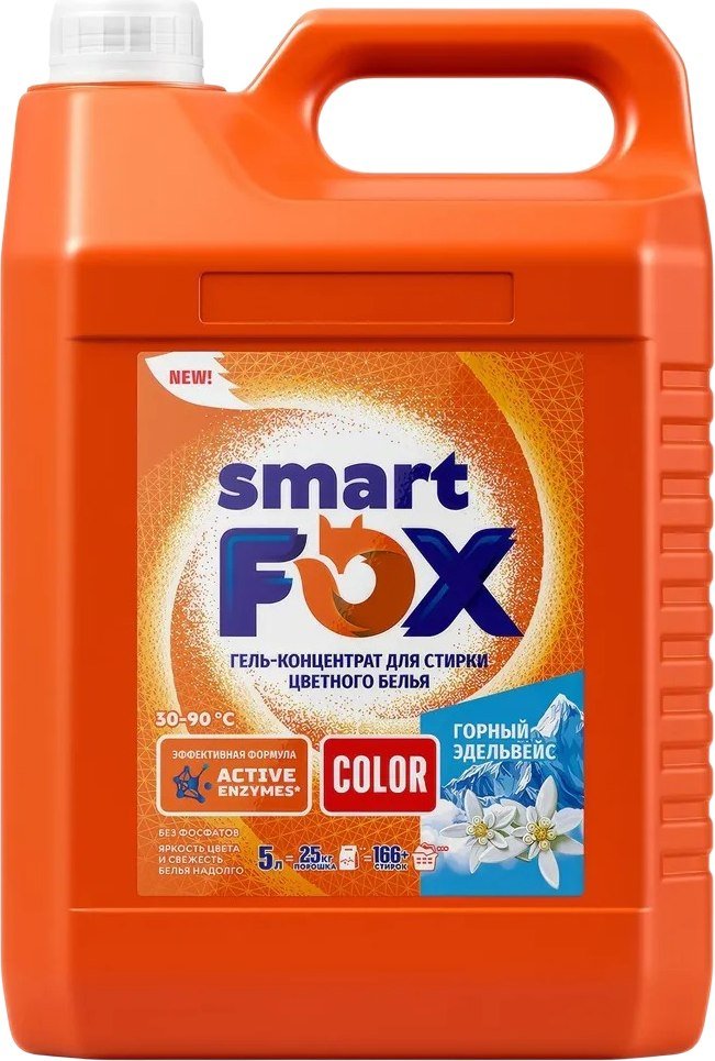 

Гель для стирки Smart FOX Color Горный эдельвейс 190007 (5 л)