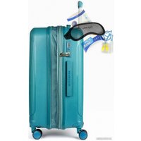 Чемодан-спиннер Mironpan 11197-2 65 см (бирюзовый)