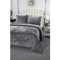 Набор текстиля для спальни Sofi De MarkO Патрисия 240x260 Пок-П-240x260с1 (серый 1)