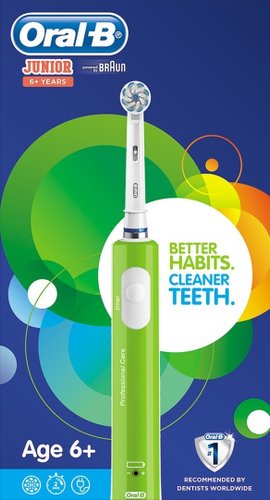 Электрическая зубная щетка Oral-B Junior For Children Aged 6+ D16.535.1 (зеленый)