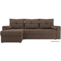 Угловой диван Mio Tesoro Верона левый (микровельвет, коричневый)