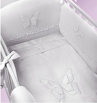 Детский комплект постельного белья Feretti Charme Premium 6 частей (белый)