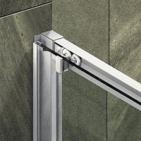 Душевая дверь MaybahGlass 195x150 MGD-1277-5 (бесцветное стекло/хром матовый)