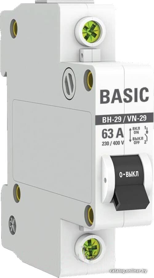 Выключатель нагрузки EKF Basic 1P 63А ВН-29 SL29-1-63-bas