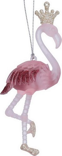 Елочная игрушка Gisela Graham Alice in Christmas Land Фламинго 10670