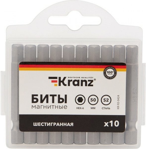 

Набор бит Kranz KR-92-0424 (10 шт)