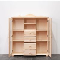 Шкаф-витрина Диприз Бритта 2 дв 4 ящ Д.70056.1 (сосна/лак)