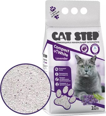 Cat Step Compact White Lavеnder (с ароматом лаванды) 10 л