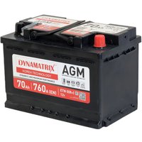 Автомобильный аккумулятор Dynamatrix AGM DEK700 760 (70 А·ч)