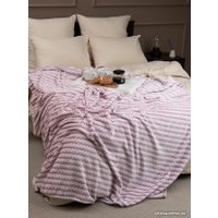 Плед Tex Republic Absolute Зигзаг двухцветный Flannel 200x220 92578 (сиреневый)