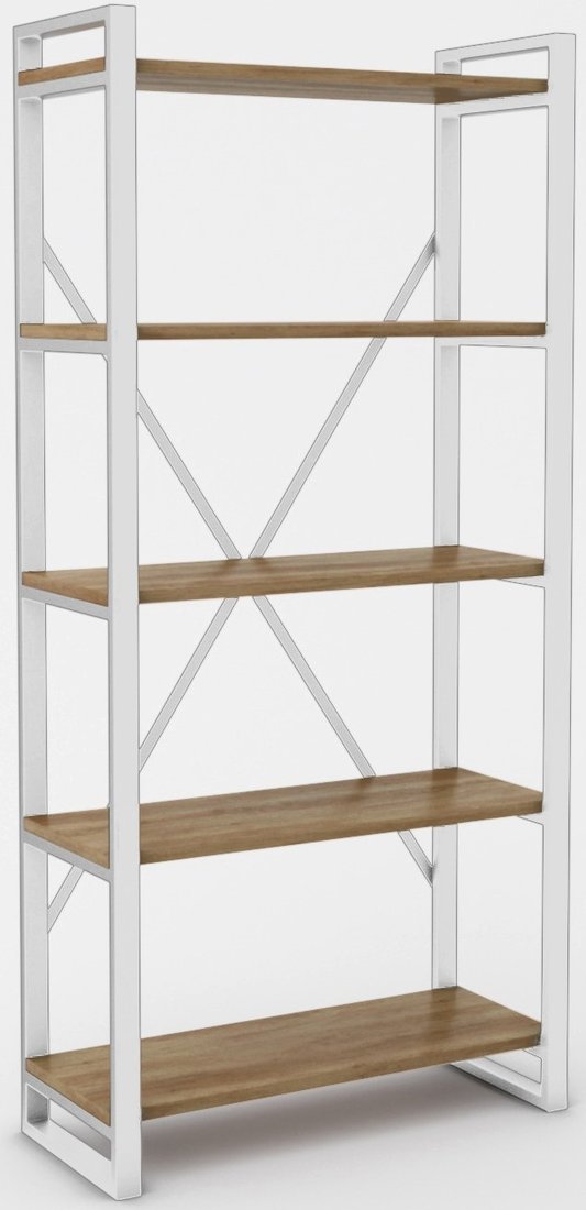 

Стеллаж Hype Mebel Стандарт-2 80x200 (белый/дуб галифакс олово)