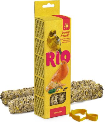 Лакомство для птиц Rio Палочки с медом и полезными семенами 2х40 г