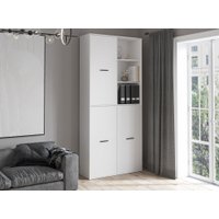 Шкаф распашной Интерлиния Skill-20 (3) (белый/белый)