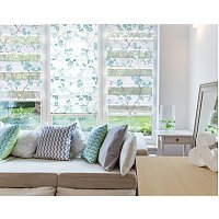 Рулонные шторы Delfa Сантайм День-Ночь Декор МКД DN-46073 (68x160, сакура/бирюзовый)