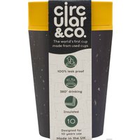 Термокружка Circular&Co 0.227л (черный/электрическая горчица)