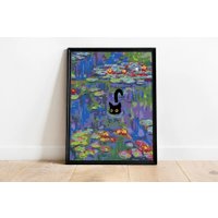 Картина по номерам PaintLine Клод Моне. Лилии с котенком PL-00259