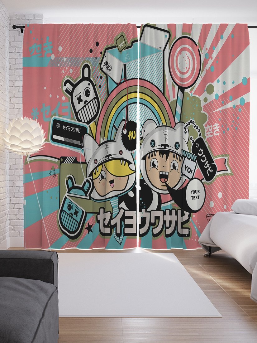 

Комплект штор JoyArty Запчасти аниме p_65128 (145x265)