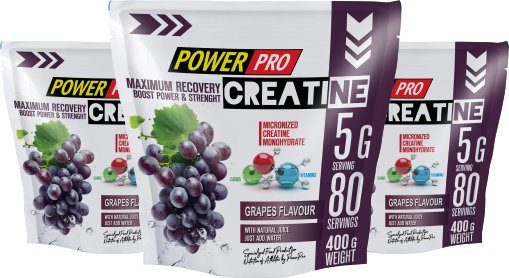 

Моногидрат креатина Power Pro Creatine Maximum Recovery (400г, виноград)