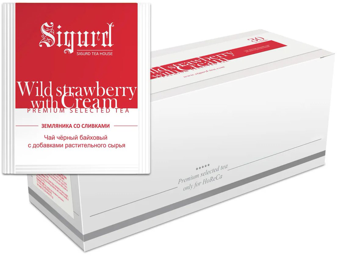 

Черный чай Sigurd Wild Strawberry With Cream 30 шт