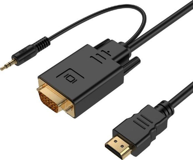 

Кабель USBTOP HDMI - VGA + jack 3.5mm, 1.8 метра