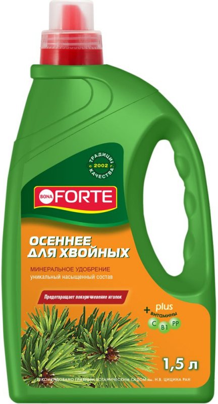 

Удобрение Bona Forte Для хвойных лето-осень BF21040181 1.5 л