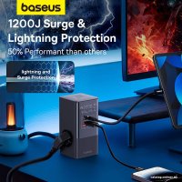 Сетевое зарядное Baseus PowerCombo Tower PowerStrip 3AC2+U2+С 35W CCGAN35-S3ACE