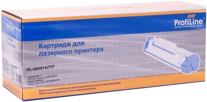 

Картридж ProfiLine PL-Q6001A/707-C (аналог HP Q6001A, Canon Cartrige 707C)