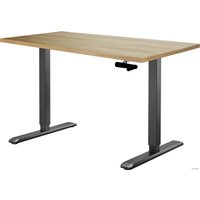 Стол для работы стоя ErgoSmart Manual Desk Special 1360x800x36 мм (дуб натуральный/черный)