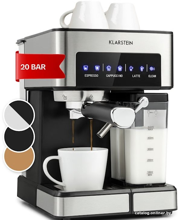 Рожковая кофеварка Klarstein Arabica Comfort (серебристый)