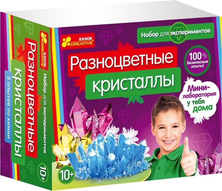 

Набор для опытов Ranok-Creative Разноцветные кристаллы 12115010Р