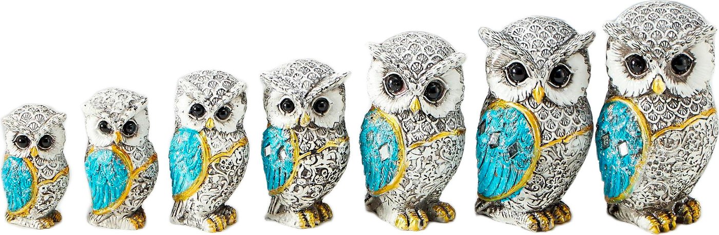 

Набор статуэток Sima-Land Семь серых филинов с синими крыльями 5127031 (7шт)