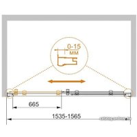 Душевая дверь Cezares Pratico-BF-1-155-P-Cr