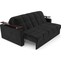 Диван Мебель-АРС Аккордеон Бакли НПБ 180x200 (велюр черный HB-178/17)