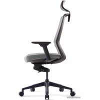 Офисное кресло Bestuhl J1 Black Pl с подголовником (серый) в Витебске