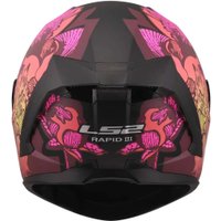 Мотошлем LS2 FF820 Rapid III Poppies II (XS, черный/розовый)