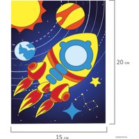 Набор для создания поделок/игрушек Юнландия Аппликация из фольги. Ракета 662383