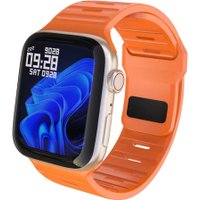 Умные часы Wster WS-GS38 Pro (серебристый, с оранжевым силиконовым ремешком)